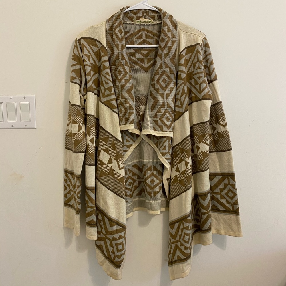 Urban Outfitters Printed Draped Open Cardigan